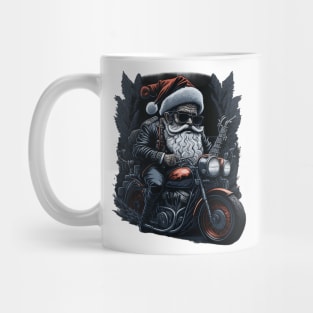 Santa on motorbike Mug